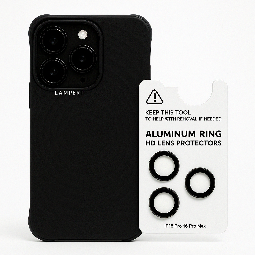 Ultra Safe Combo - Basic case + Hand Strap + Screen protector + Camera Lens Protector 