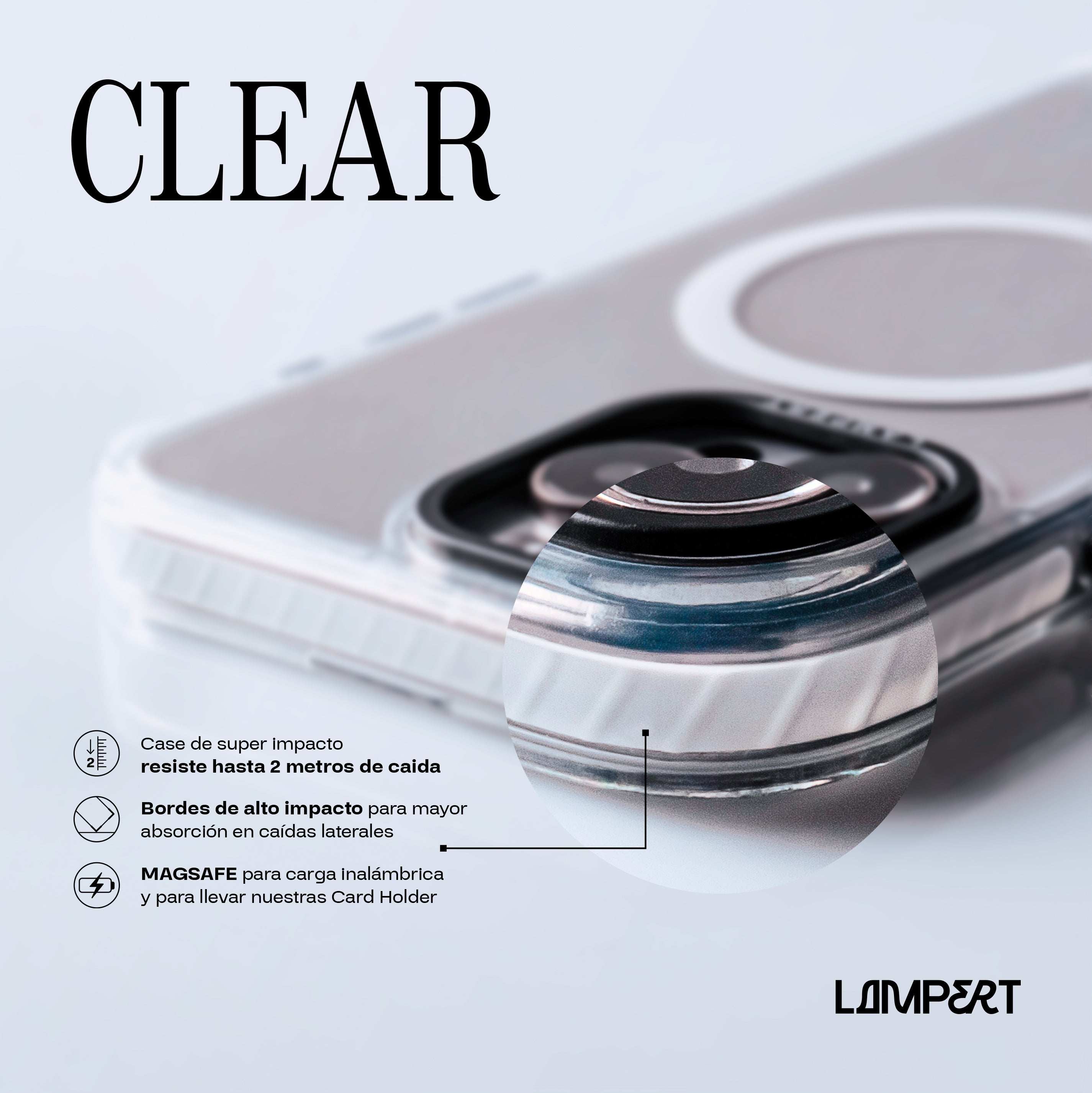 Ultra safe case - Basics By Lampert - Clear Side White