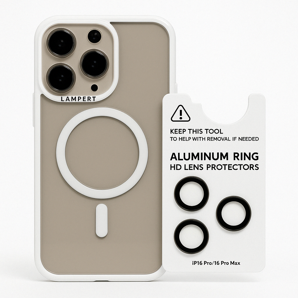 Ultra Safe Combo - Basic case + Hand Strap + Screen protector + Camera Lens Protector 